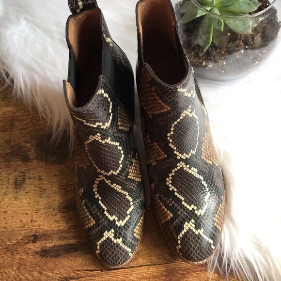 madewell regan‎ ankle boot snakeskin print - Picture 5 of 8